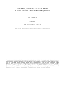 Momentum, Reversals, and other Puzzles in Fama