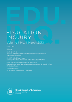 EDUCATION INQUIRY