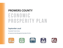 Prowers County Economic Prosperity Plan