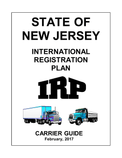 IRP Carrier Guide - State of New Jersey