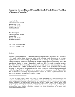 Executive Ownership and Control in Newly Public
