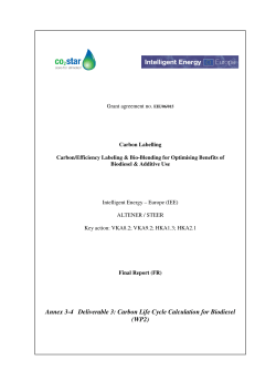 Life cycle biodiesel