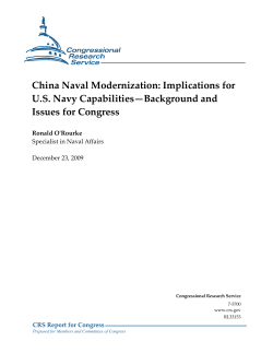 China Naval Modernization: Implications for U.S.
