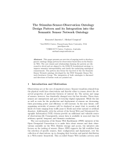 The Stimulus-Sensor-Observation Ontology Design Pattern and its