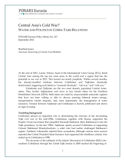 Central Asia`s Cold War?