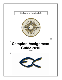 Campion Assignment Guide 2010