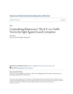 Criminalizing Kleptocracy? - Digital Commons @ American