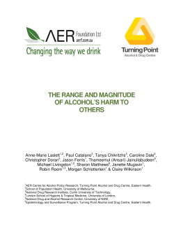 the range and magnitude of alcohol`s harm to others