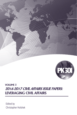 2016-2017 Civil Affairs Issue Papers: Leveraging Civil Affairs
