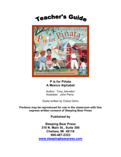 P is for Pinata: A Mexico Alphabet: Teacher`s Guide