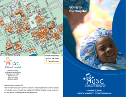 Going to the Hospital - The Medical University of South Carolina