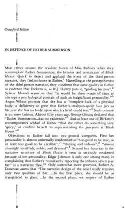 Crawford Kilian IN DEFENCE OF ESTHER
