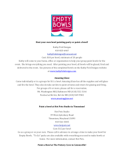 Information - Empty Bowls Baltimore