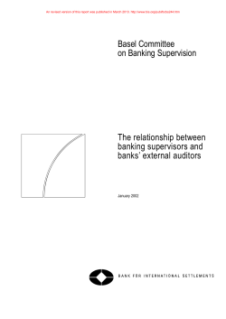 The relationship between banking supervisors and banks` external