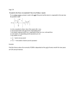 Find the future value of an annuity if $300 is deposited