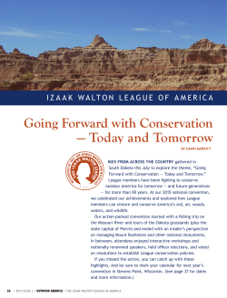 Going Forward with Conservation - Izaak Walton League of America