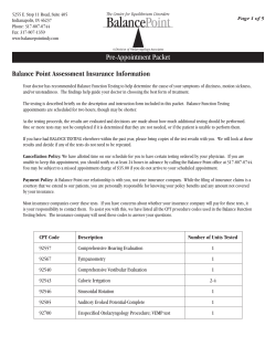 Pre-Appointment Packet