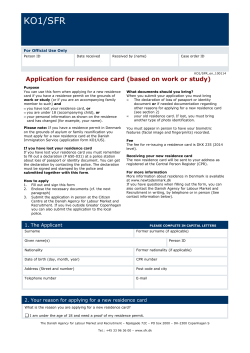 KO1/SFR - Ny i Danmark