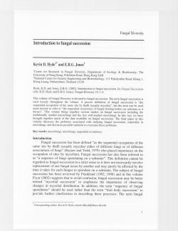 Introduction to fungal succession