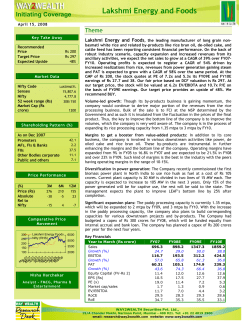 Lakshmi Energy and Foods