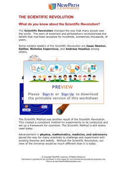 the scientific revolution