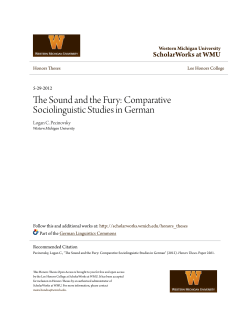 The Sound and the Fury: Comparative