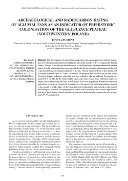 archaeological and radiocarbon dating of alluvial fans as an