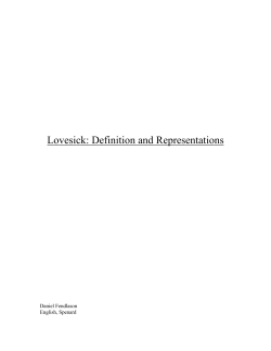 Lovesick: Definition and Representations