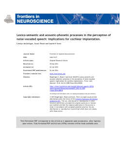 Lexico-semantic and acoustic-phonetic processes in the