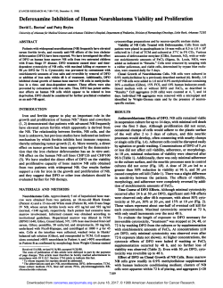 Deferoxamine Inhibition of Human
