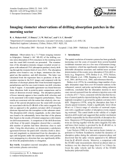 Imaging riometer observations of drifting absorption patches in the