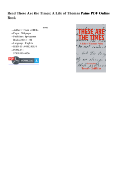 Read These Are the Times: A Life of Thomas Paine