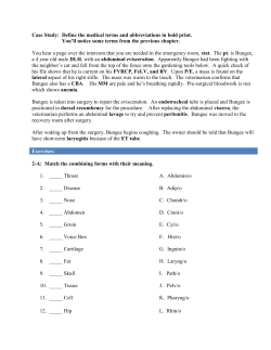 Case Study: Define the medical terms and abbreviations in bold