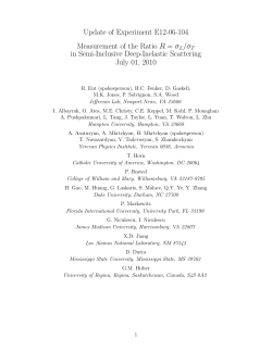 Update of Experiment E12-06-104 Measurement of