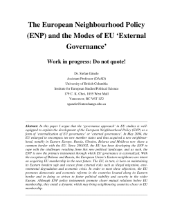 The European Neighbourhood Policy (ENP) and the Modes of EU