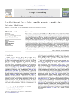 Simplified Dynamic Energy Budget model for analysing ecotoxicity