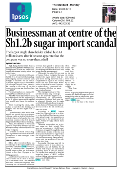 Shl.2b sugar import scandal