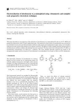 Electroreduction of nitrobenzene to p