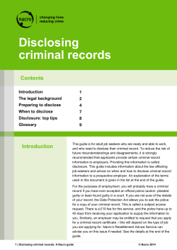 Disclosing criminal records