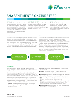 SMA SentiMent SignAture Feed
