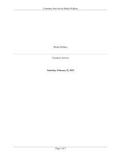 2015-02 Sheila Wallace Cemetery Service
