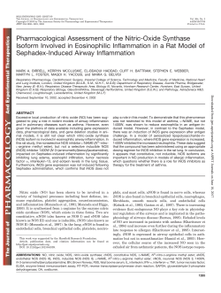 Pharmacological Assessment of the Nitric