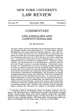 Unilateralism and Constitutionalism