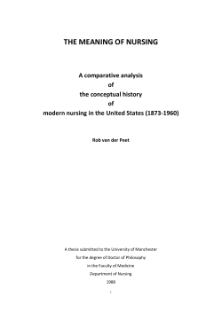 the meaning of nursing - Proefschriften Verpleegkunde