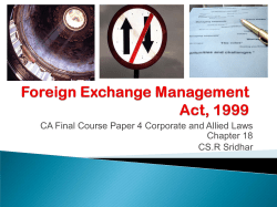 FEMA An overview with focus on Inward and Outward Investment