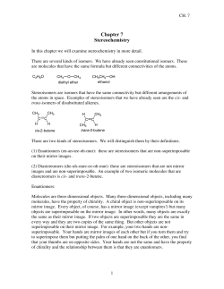 Chapter 7 Stereochemistry