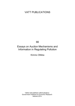 Essays on auction mechanisms and information in regulating pollution