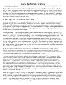 New Testament Canon - Barker, Lane, Michaels