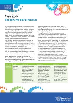 Case study: Responsive environments - Physical, temporal