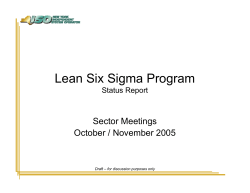 Lean Six Sigma Program